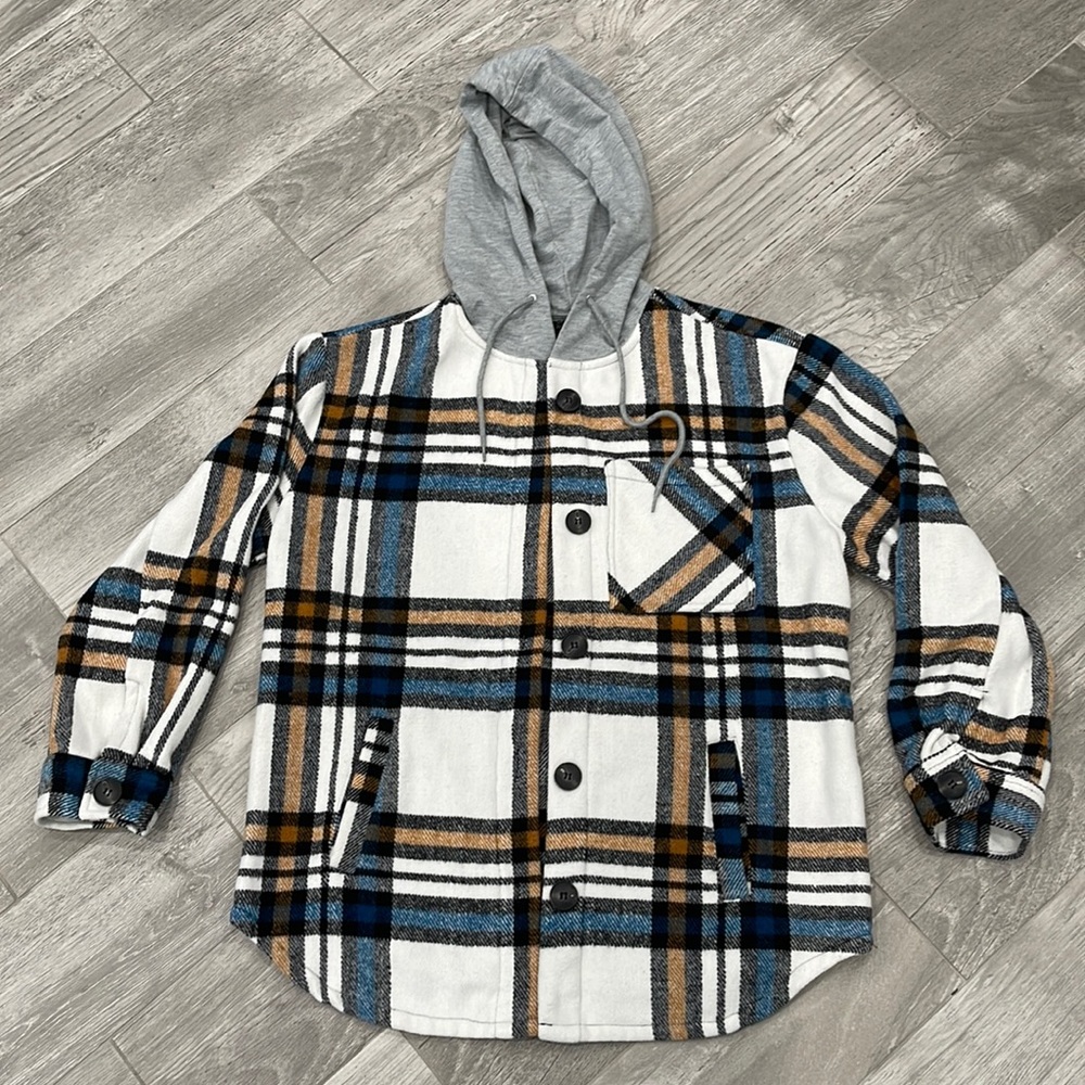 Louise Paris Hooded Flannel Sweatshirt